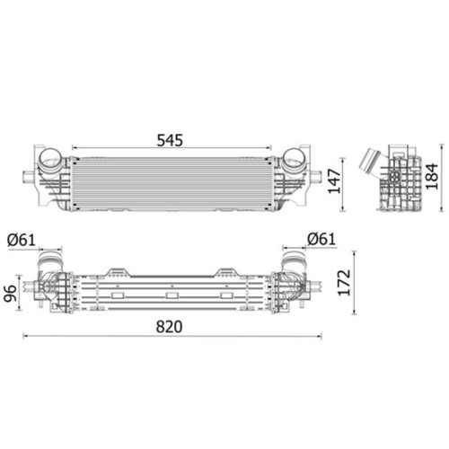 Ladeluftkühler mahle 660 - ci,